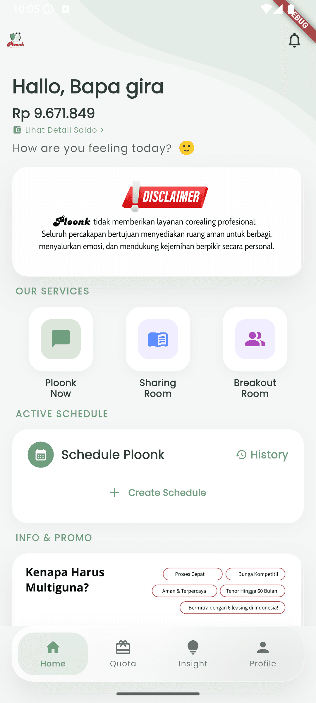 Ploonk App Interface